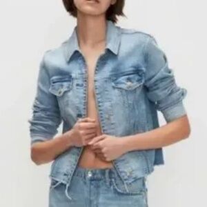7 for all mankind luxe vintage denim jacket size XS